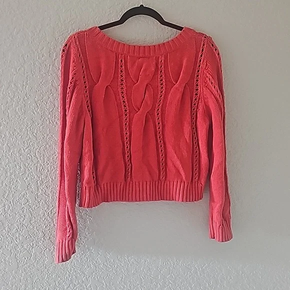 Far away from close pumpkin orange cropped sweater - Picture 2 of 4